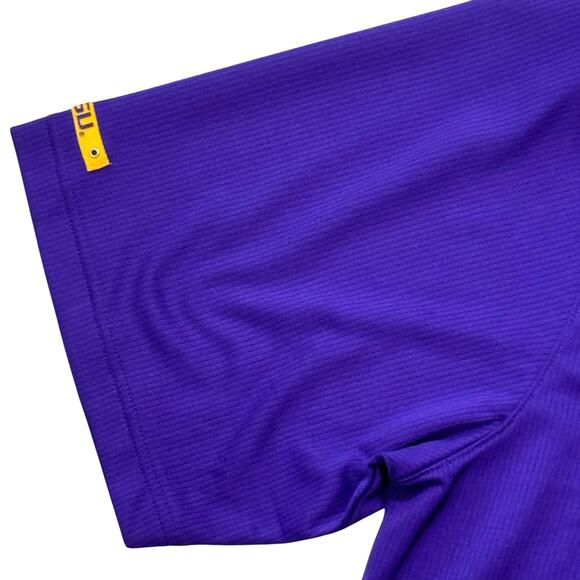Nike LSU Nike Dri-FIT Game Day Geaux Tigers Golf Polo Purple Shirt Men's XL NWT - Picture 9 of 13